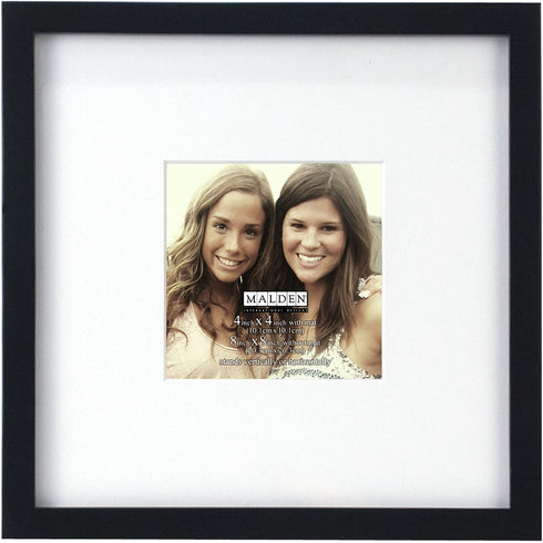 Malden International Designs Smartphone Collection Black Wood Picture Frame, 4x4/8x8, Black