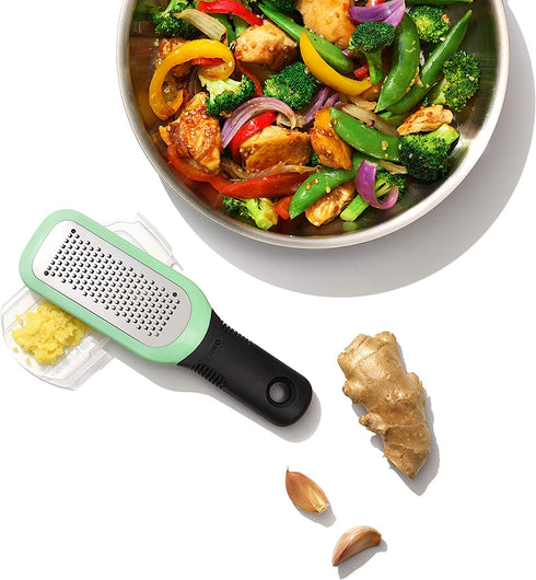 OXO Good Grips Etched Ginger & Garlic Grater, Green,us:one size