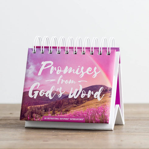 Dayspring - Promises from God's Word - Perpetual Calendar (71350), Red, 5 1/4" x 4 3/4" x 1 1/4"