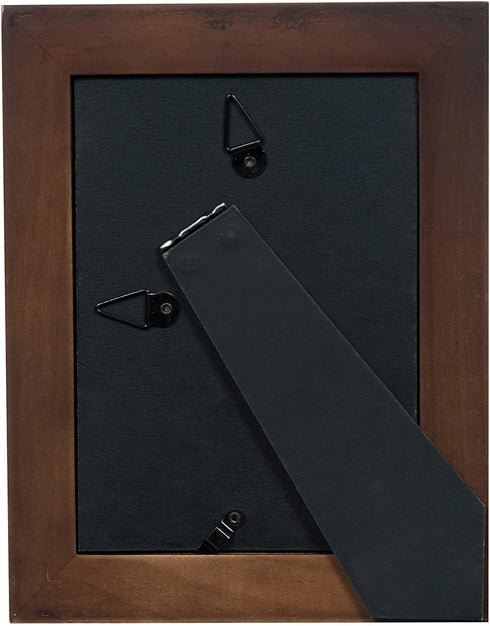 Gallery Solutions Wall Mount Double Mat Picture Frame, 4" x 6" With Mat or 5" x 7" Without Mat, Walnut,17FW1477
