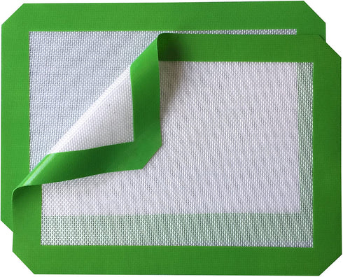 Silicone Baking Mat - Set of 2 Nonstick Cookie/Macaron/Pastry Sheets (Quarter Sheet(11.5"x8.5") 2pk)