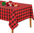 Plaid Tablecloth 56x120 Inch Black and Red Check Tablecloth Farmhouse Table Cover Spring Party Decor Holiday Table Decoration