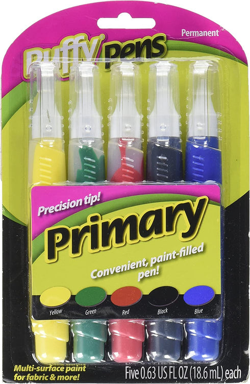 I Love To Create 5-Piece Puffy Paint Pen Set, Primary