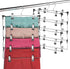 ZOBER Space Saving 5 Tier Metal Skirt Hanger with Clips (3pk) Hang 5-on-1, Gain 70% More Space,Rubber Coated Hanger Clips,360 Swivel Hook,Adjustable Clips Pants Hanger,Hang Slack,Trouser,Jeans,Towels