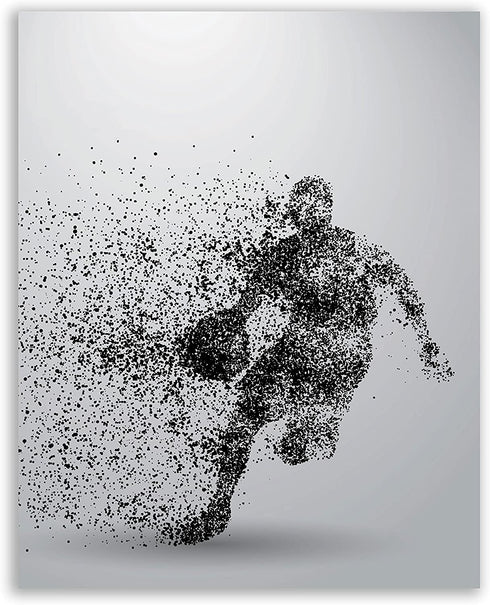 Summit Designs Basketball Wall Art Prints - Particle Silhouette Set of 4 (8x10) Unframed Poster Photos - Bedroom - Man Cave Decor
