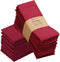 Ruvanti Kitchen Cloth Napkins 12 Pack 18 X 18 Inch Dinner Napkins Soft, Comfortable, Reusable Napkins, Durable Linen Napkins, Perfect Table Napkins, Burgundy Napkins for Dinners, Parties & Wedding.