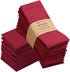 Ruvanti Kitchen Cloth Napkins 12 Pack 18 X 18 Inch Dinner Napkins Soft, Comfortable, Reusable Napkins, Durable Linen Napkins, Perfect Table Napkins, Burgundy Napkins for Dinners, Parties & Wedding.