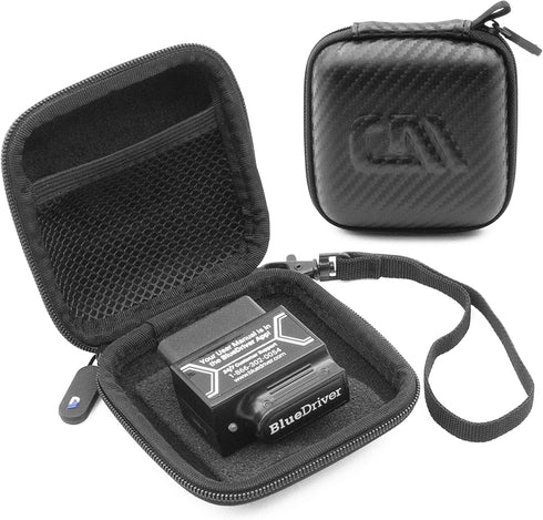 CASEMATIX Car and Auto Mini Carry Case Compatible with BlueDriver Bluetooth Professional OBDII OBD2 Scan Tool Monitor