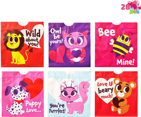 168 Pcs Valentine Stationery Set with Drawstring Treat Bags for Kids Party, Classroom Exchange Prizes, includes Notebooks, Rulers, Erasers, and Pencil