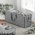 mDesign Extra Large Gift-Wrap Storage Bag with Handles, Organizer Container Holder for Christmas and Holiday Decor - Zipper Closure for Rolls of Wrap, Tree, and Garland, Buffalo Plaid, Black/White