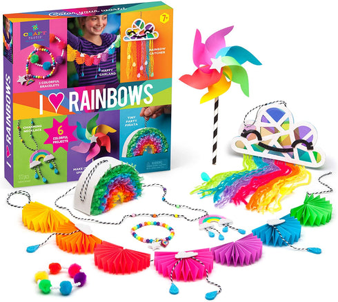 Craft-tastic I Love Rainbows Craft Kit for Kids Everything Included for 6 Fun DIY Colorful Art & Crafts Projects