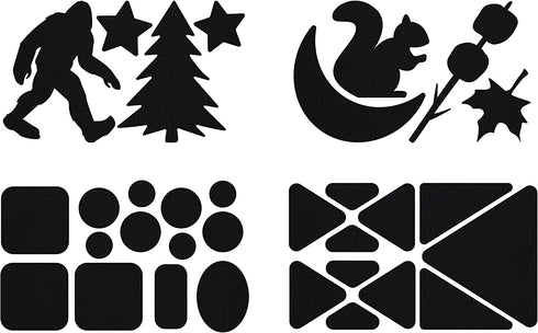 GEAR AID Tenacious Tape Gear Patch Shapes Wildlife Black Peel & Stick (2-Pack)