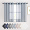 NICETOWN Linen Blend Semi Sheer Window Curtains W52 x L45, Silver Grommet Semitransparent Drapes Balance Light & Privacy for Living Room/Bedroom, 104" W Total 2 PCs, 45" L, Sea Mist