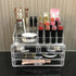 Ikee Design Clear Makeup Organizer Clear Cosmetic Storage Organizer, Makeup Organizer for Cosmetics, Jewelry, Hair Accessories, Cosmetic Display Case for Vanity, Bathroom Counter or Dresser