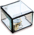 Retro Clear Glass Box Keepsake Jewelry Trinket Boxes Home Decor, Beveled Glass Display Box, 3.75x3.75x3 in