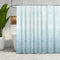 LYNXTEX Teal Blue Shower Curtain - Polyester Fabric Waterproof Weighted Hem Farmhouse Boho Shower Curtain Set with 12 Hooks for Bathroom Decor 72 X 72 Inch - Ombre Damask