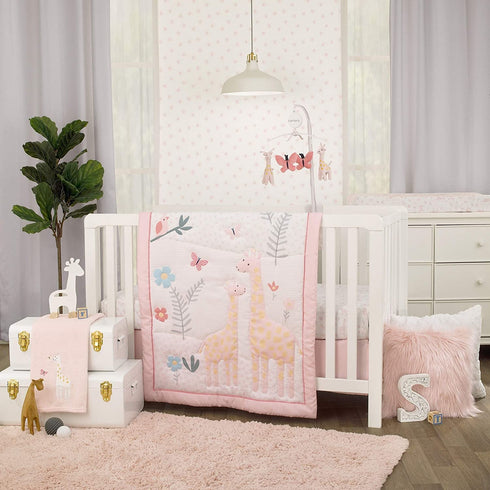 Carter's Pretty Pink Giraffes Coral Butterflies Musical Mobile, Coral, Pink