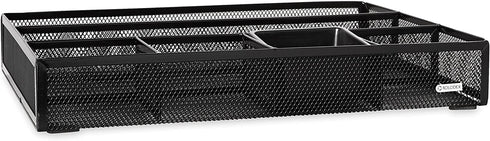 Rolodex Deep Desk Drawer Organizer, Metal Mesh, Black (22131) 11.75 inches long by 15.25 inches wide