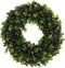 Boxwood Wreath, Artificial Wreath for the Front Door by Pure Garden, Home Décor, UV Resistant - 12 Inches