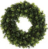 Boxwood Wreath, Artificial Wreath for the Front Door by Pure Garden, Home Décor, UV Resistant - 12 Inches