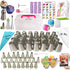 90PCs Russian Piping Tips Complete Set-Cake Piping Bags and Tips Set,Cookie,Cupcake& Cake Decorating Kit Baking Supplies-Cake Frosting Tools,28 Russian Tips,24 Icing Tips,Leaf&Ball Tips,31 Pastry Bags