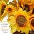 Tapeera Set of 2 Artificial Sunflower Wall Decor In Hanging Hand Woven Basket - Faux Sunflower Kitchen Decor - Fake Sunflower Decor For Kitchen - Sunflower Bathroom Decor Wreath Sun Flowers Home Decor