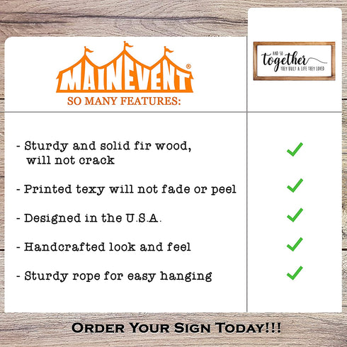 Together They Built A Life They Loved Sign 8x17 Inches, Farmhouse Love Signs For Home Decor, And So They Built A Life They Loved Rustic Wooden Love Signs, Wall Decor Love Signs, Love Decor For Bedroom