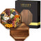 Wooden Tray For Food & Decor, Wooden Serving Board & Platter, Wood Serving Trays & Plates, 10™ x 10' Wood Tray & Serving Platters, Acacia Wood Plate Set of 2, Wood Charger Plates