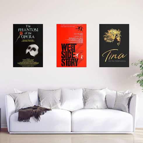 American Musical Posters 8PCS Prints Decor Wall Art Print for Bedroom Living Room 11.5 x 16.5 inch