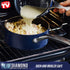Blue Diamond Cookware Diamond Infused Ceramic Nonstick, 2QT Saucepan Pot with Lid, PFAS-Free, Dishwasher Safe, Oven Safe, Blue