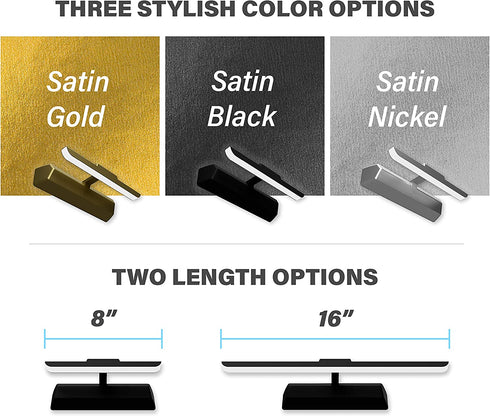 Westek BL-PL16-N Wireless Battery Operated LED Picture Light with Remote, Dimmable, 16 in, Satin Nickel