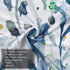 Blue and Grey Shower Curtain, Floral Shower Curtain with 12 Hooks, Teal Plant Shower Curtain, Botanical Nature Leaf Shower Curtain, Waterproof Shower Curtains for Bathroom