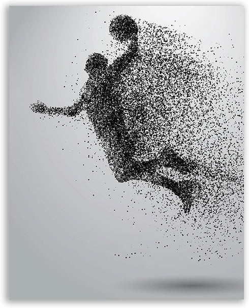 Summit Designs Basketball Wall Art Prints - Particle Silhouette Set of 4 (8x10) Unframed Poster Photos - Bedroom - Man Cave Decor