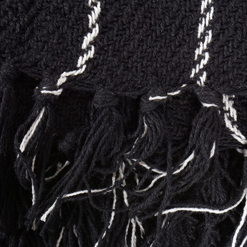 DII Checkered Plaid Throw, 50 x 60 inches, 1-Piece, Black