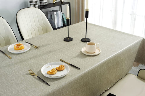 Qualsen Easter Square Tablecloth, Spring Tablecloth,Table Cloth for Picnic, Holiday, Party,Outdoors (60 x 60 inch,Linen)