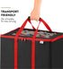 Premium Carrying Christmas Ornament storage Box with Clear Lid, 3" Compartment, Contains 5 Trays, Keeps 100 Holiday Ornaments & Xmas Accessories, Made Of Tear Proof Made Of 600D Oxford Fabric