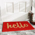 Calloway Mills 100301729RNS Script Hello Doormat, 17" x 29", Red/Natural