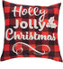 JOYIN Christmas Buffalo Plaid Pillow Covers with Rustic Farmhouse Design (4 Pack), 18x18 Inch Christmas Throw Pillow Case for Sofa, Couch, Bedroom or Patio Seat Christmas Winter Holiday Decoration