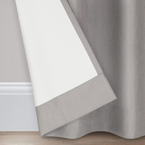 ECLIPSE Kendall Modern Blackout Thermal Rod Pocket Window Curtain for Bedroom or Living Room (1 Panel), 42" x 63", Grey