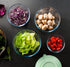 Mixing Bowls with Lids, Glass Mixing Bowl Set with BPA Free Lids, Space Saving Nesting Bowls, Food Storage Containers, 6 Piece Set Glass Bowls with Lids