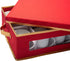 Simplify 12 Count Mug & Cup Storage Box, Individual Compartments China Tableware Containers, Red