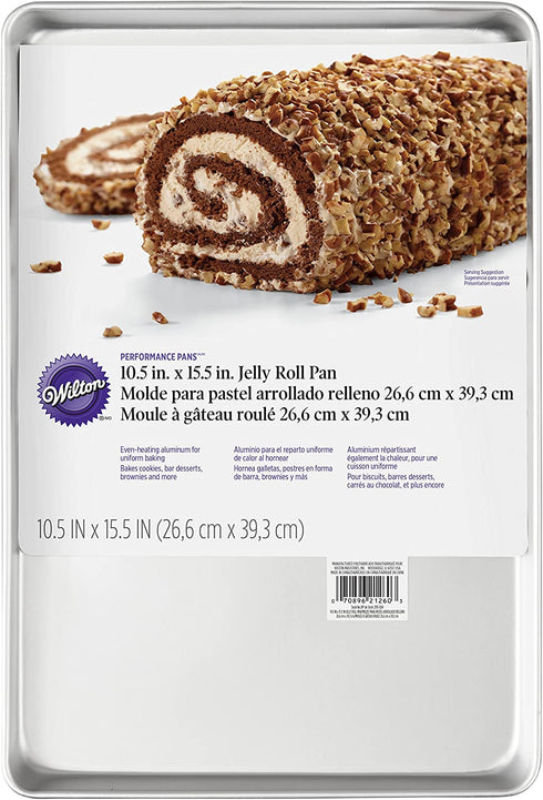 Wilton Performance Baking Pans Aluminum Jelly Roll Pan, 10.5 x 15.5-Inch