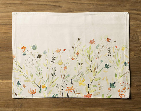 Maison d' Hermine Colmar 100% Cotton Set of 4 Easter Placemats for Dining Table | Kitchen | Wedding | Everyday Use | Dinner Parties | Spring/Summer (13 Inch by 19 Inch)