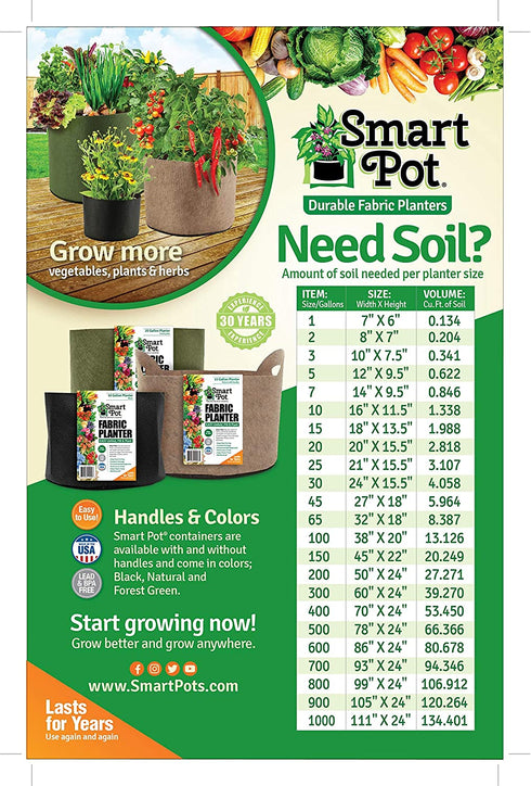 Smart Pots 15-Gallon Smart Pot Soft-Sided Container, Tan