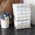 Ritz Royale Collection 100% Combed Terry Cotton, Highly Absorbent, Oversized Checked Kitchen Towel Set, 28" x 18", 2-Pack, Black