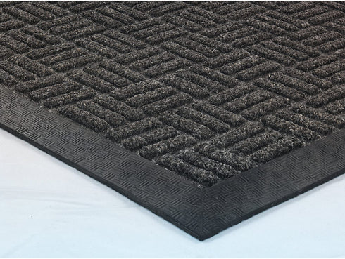Ottomanson RDM Rubber Doormat, 24 in x 36 in, Charcoal