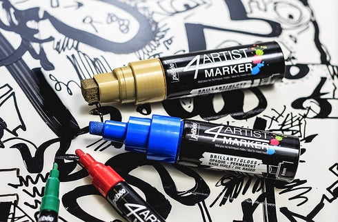 Pebeo 4Artist Marker, Set of 8 Assorted Oil Paint Markers