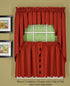 Today's Curtain Orleans 38" Swag Pair Tambour Scallop Edge Curtain, Brick Red, 60 in x (W x L)