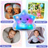 WEWILL Creative Twinkle Star Light up Night LED Plush Pillows Stuffed Toys Birthday Valentines for Toddlers Girls(Blue)