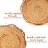 Fruit And Vegetable Storage Round Wicker Baskets Rattan For Serving Potatoes Onions Bread Decor Basket Stackable Set 2 Fruit Holder For Kitchen Countertop Organizing Bathroom Toys Craft (Honey Brown)